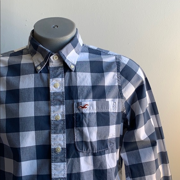 Hollister Other - Blue Plaid Hollister Button Down Shirt Size L